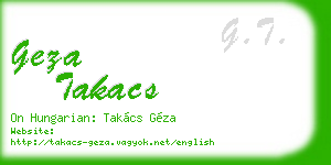 geza takacs business card
