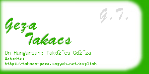 geza takacs business card